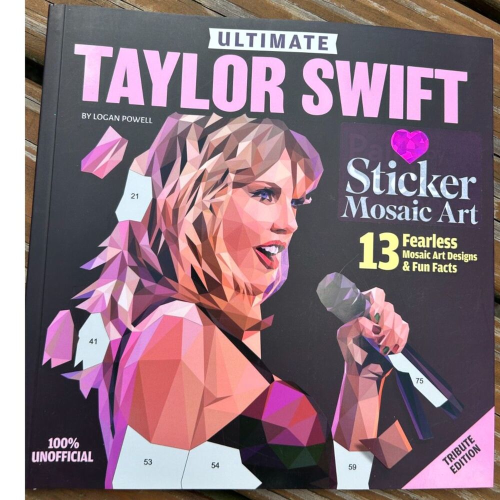 Ultimate Taylor Swift Sticker Mosaic Art Book – 13 Designs – New Unused
